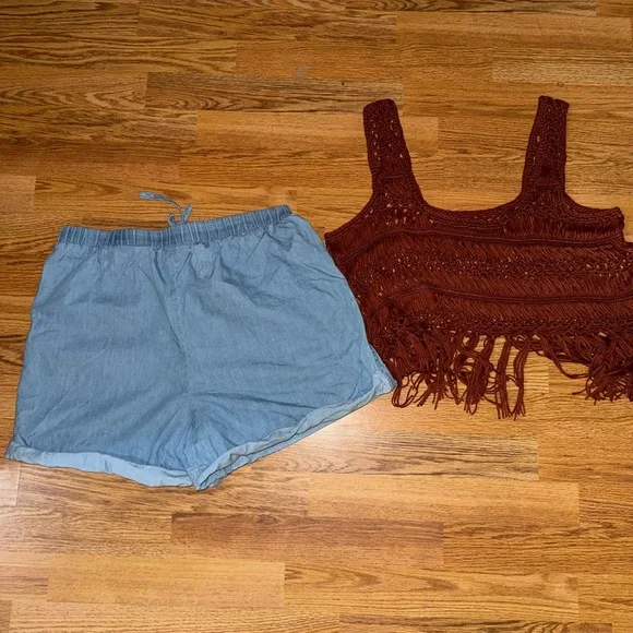 Large Bundle deal… Morgan Taylor Light Blue Lounge Shorts - Picture 4 of 4